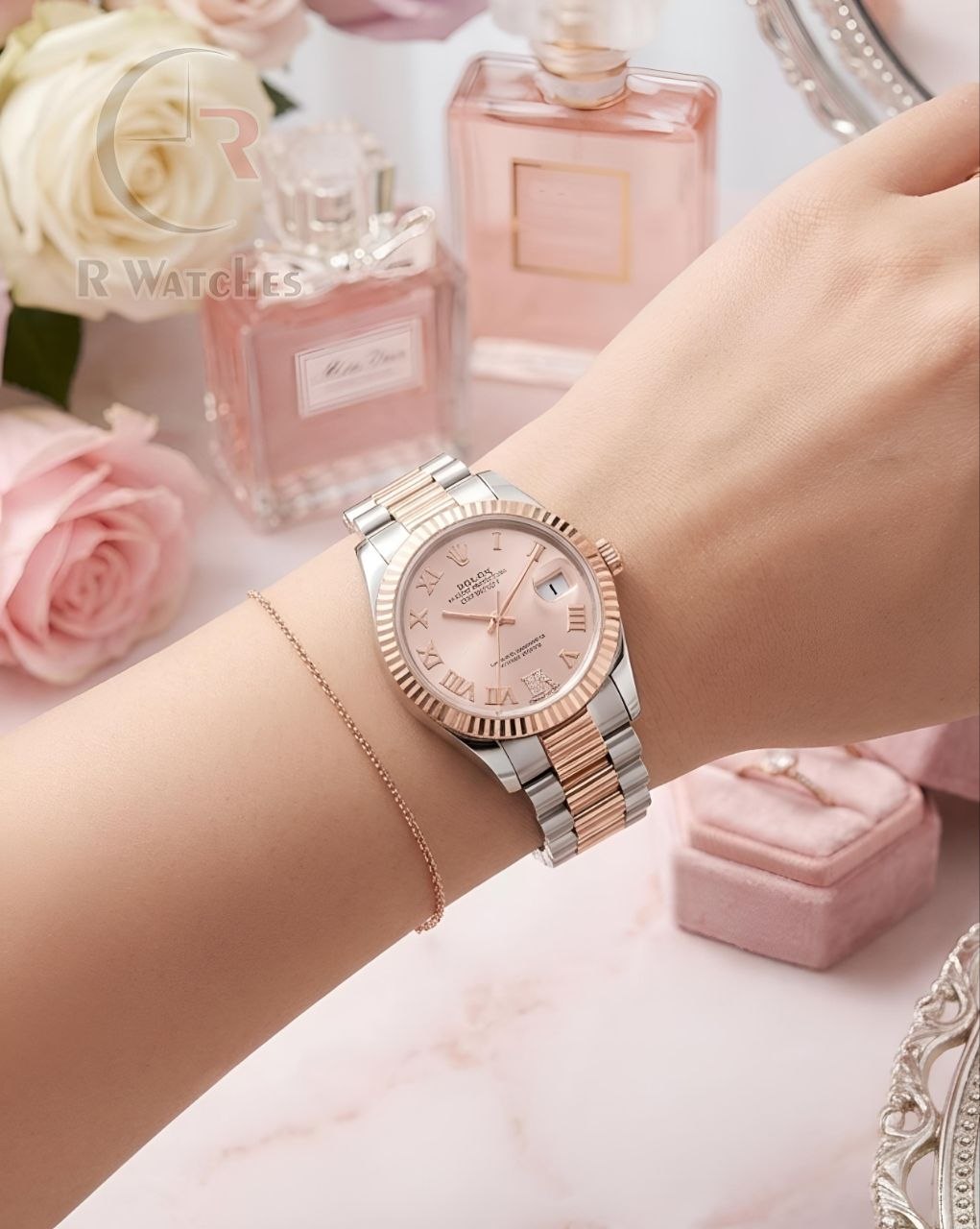 (SS)📷⬆️ Rolex Girls Rose Gold Pink (RXG54)