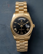 (SS)📷⬆️ Rolex golden black day and date (RXP36)