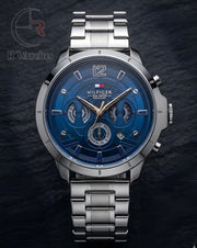 (OS)📷 Tommy Hilfiger Silver Blue Dial (THP1)