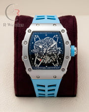 (OS)📷⬆️ RM Silicon Tiffany Blue Silver Black Dial (RMS5)