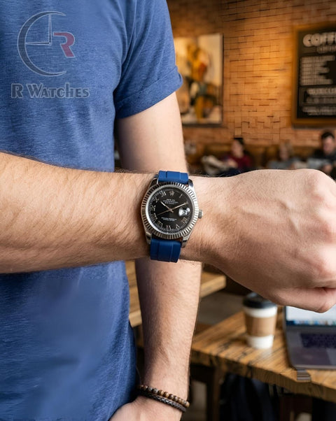 (OS)📷⬆️ Rolex oyster silicon silver black (RXS8)