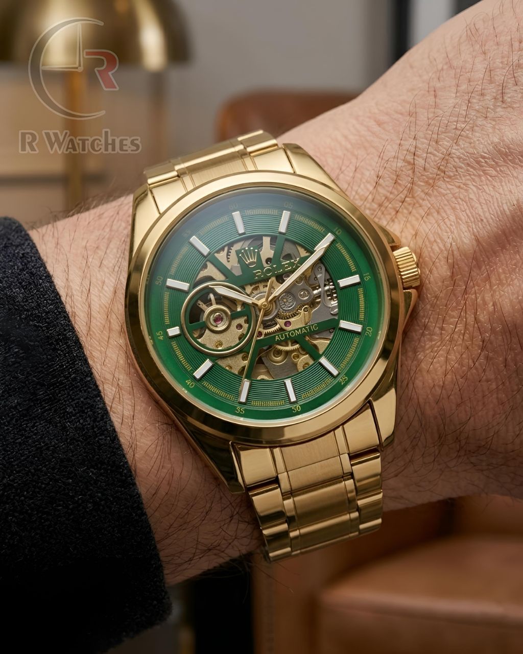 (OS)📷⬆️ Rolex Automatic Gold Green (RXAM31)