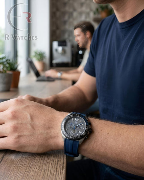 (OS)📷⬆️ Tag Heuer silver blue (TGS3)