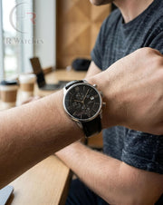 (OS2)📷⬆️ Tissot premium leather Black (TSL13)