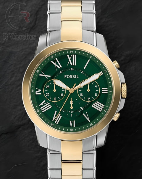 (SS) Fossil Dual Tone Green Roman Dial