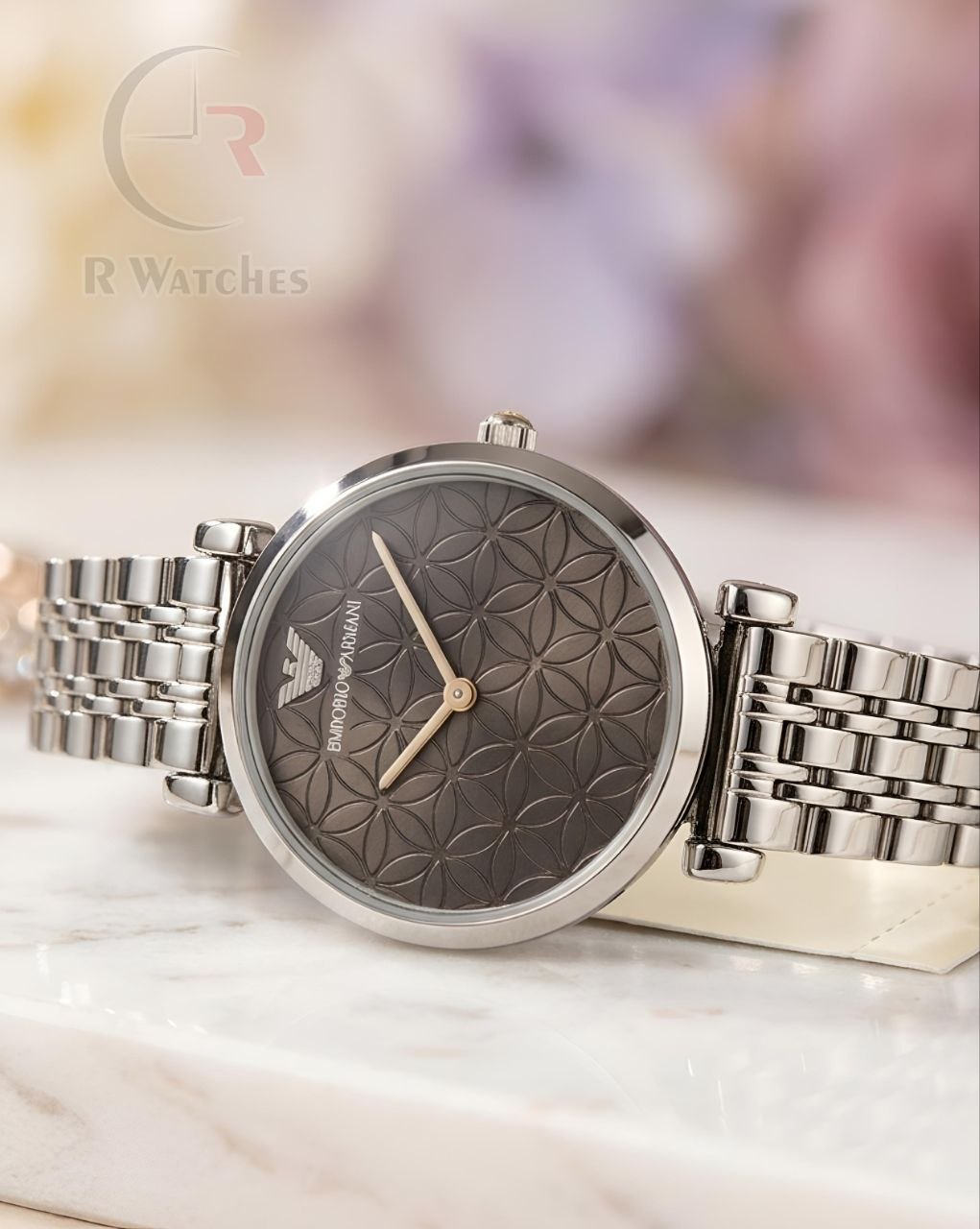 (SS)⬆️ Armani Girls Silver Black Dial
