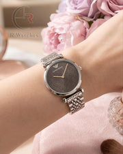 (SS)⬆️ Armani Girls Silver Black Dial