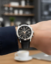 (OS4) Tissot leather Silver Black