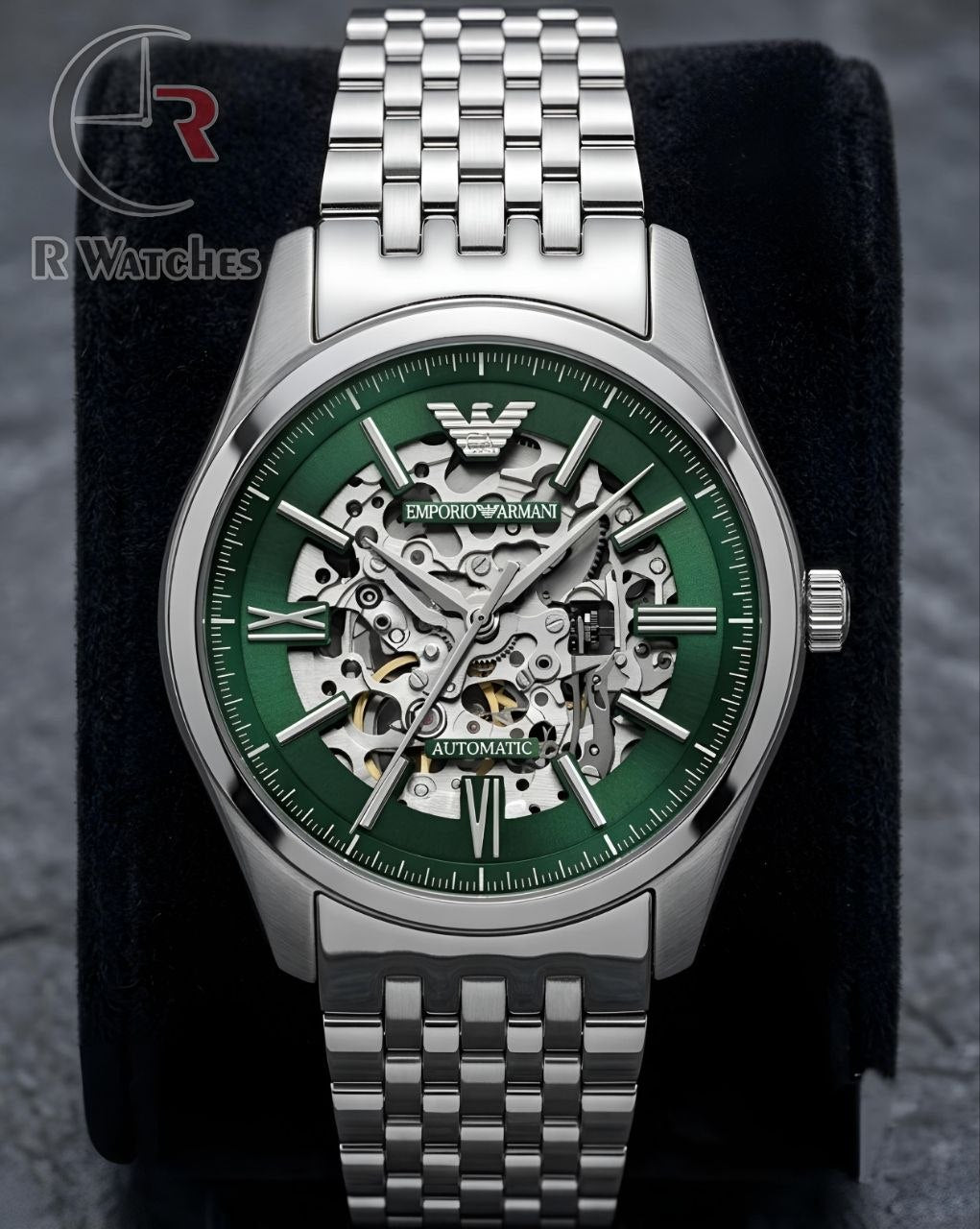 (OS) Armani Automatic Green Silver