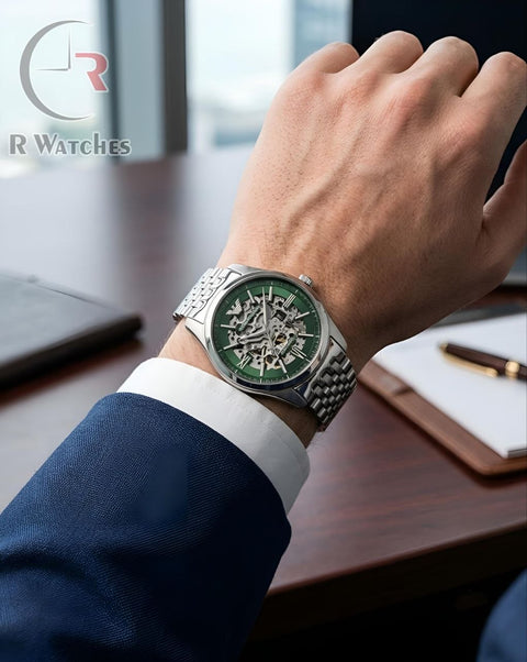 (OS) Armani Automatic Green Silver