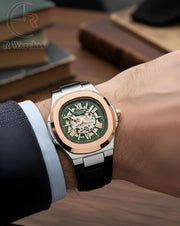 (OS) Patek Philippe automatic leather Dual tone Green