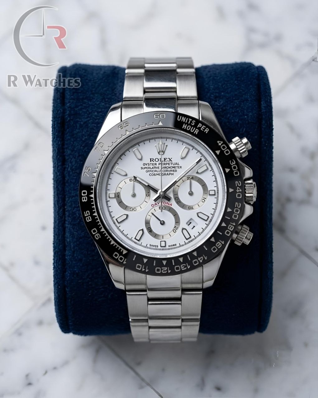 (OS) Rolex Silver White Black Dial