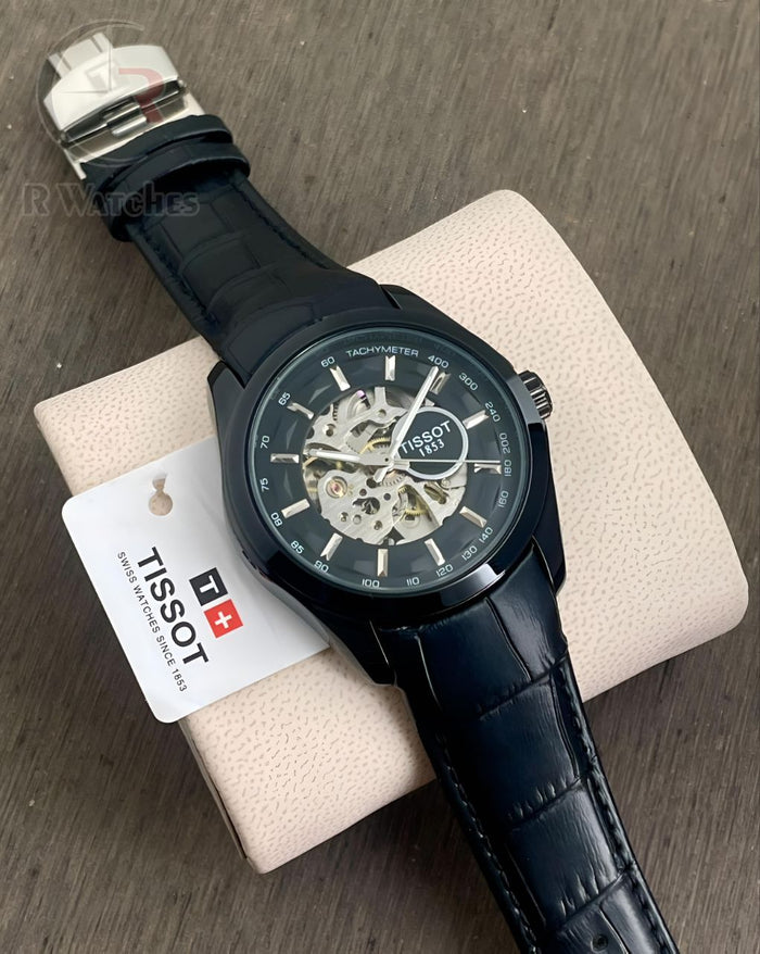 (OS2) Tissot Automatic leather Full Black