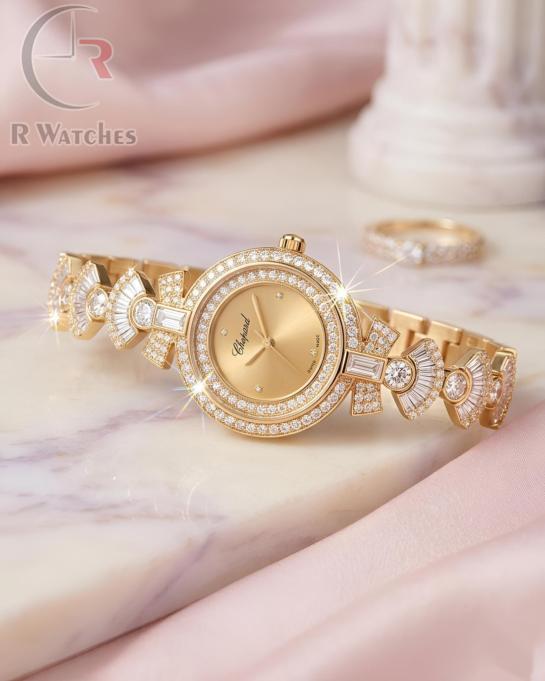 (OS) Chopard Girls Diamond Full Gold