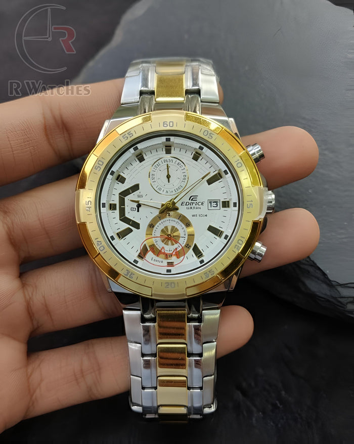 (OS)⭐ Edifice heavy dual tone White