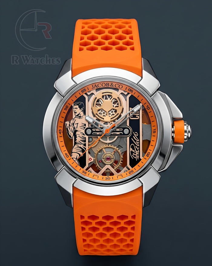 (OS)⭐ Jacob CR 7 Silicon Orange Silver