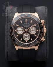 (SS) Rolex Silicon Black Rose Gold