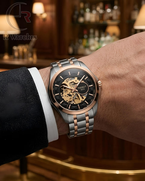 (OS3)⭐ Tissot automatic dual tone black
