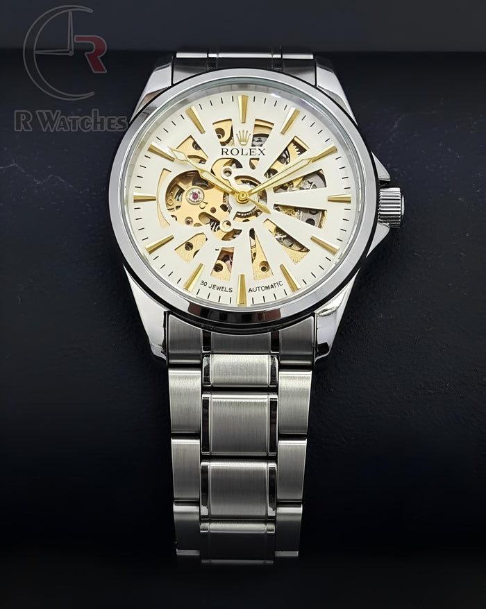 (SS) Rolex automatic new silver white