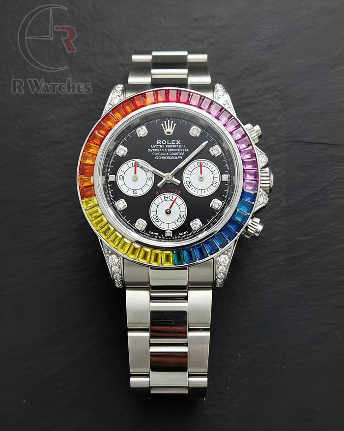 (SS)⭐ Rolex oyster rainbow silver black