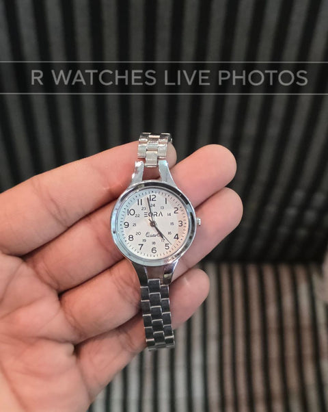 (OS2)⭐ Eora Girls Silver White Dial