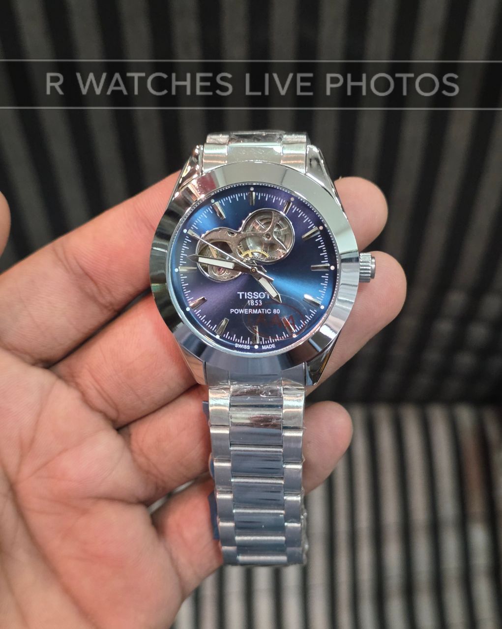 (OS)⭐ Tissot Automatic Powermatic Silver Blue