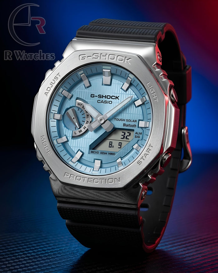 (OS)⭐ G-Shock silver sky blue