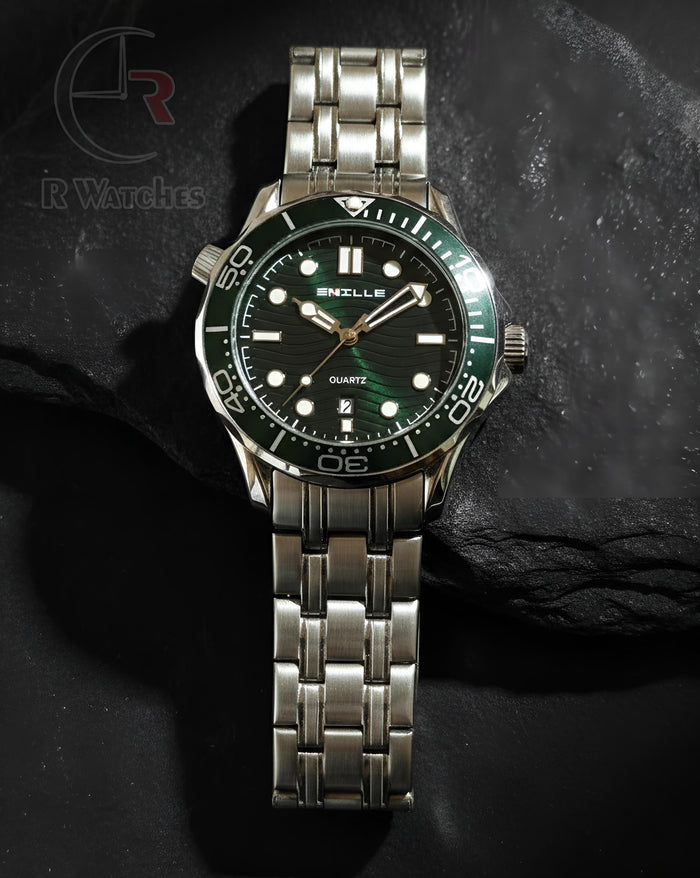 (OS)⭐ Snille Silver Green Dial