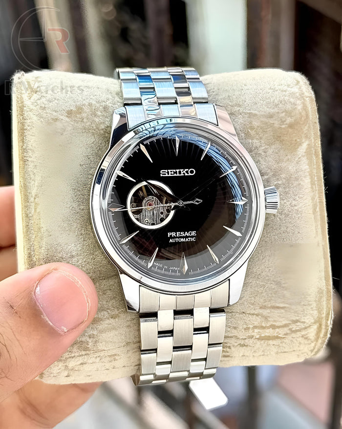 (OS) Seiko Automatic Silver Black