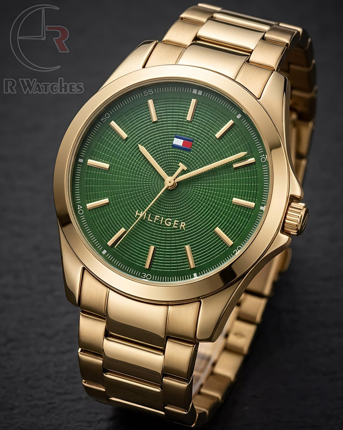 (SS)⭐ Tommy Hilfiger Gold Green Dial