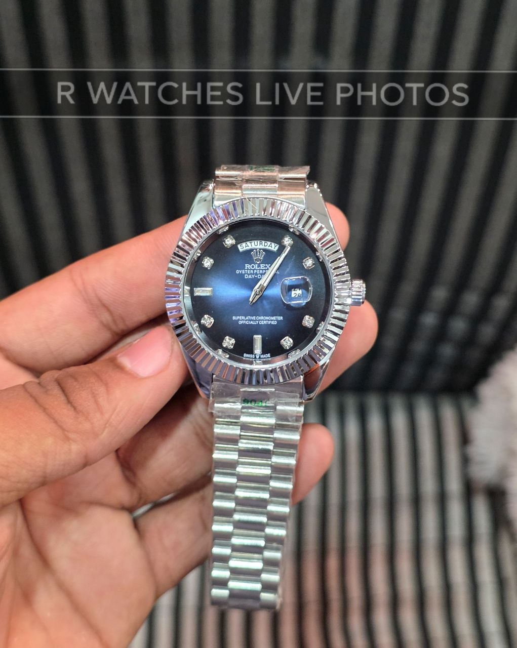 (OS)⭐ Rolex Silver Nevy Blue Dial