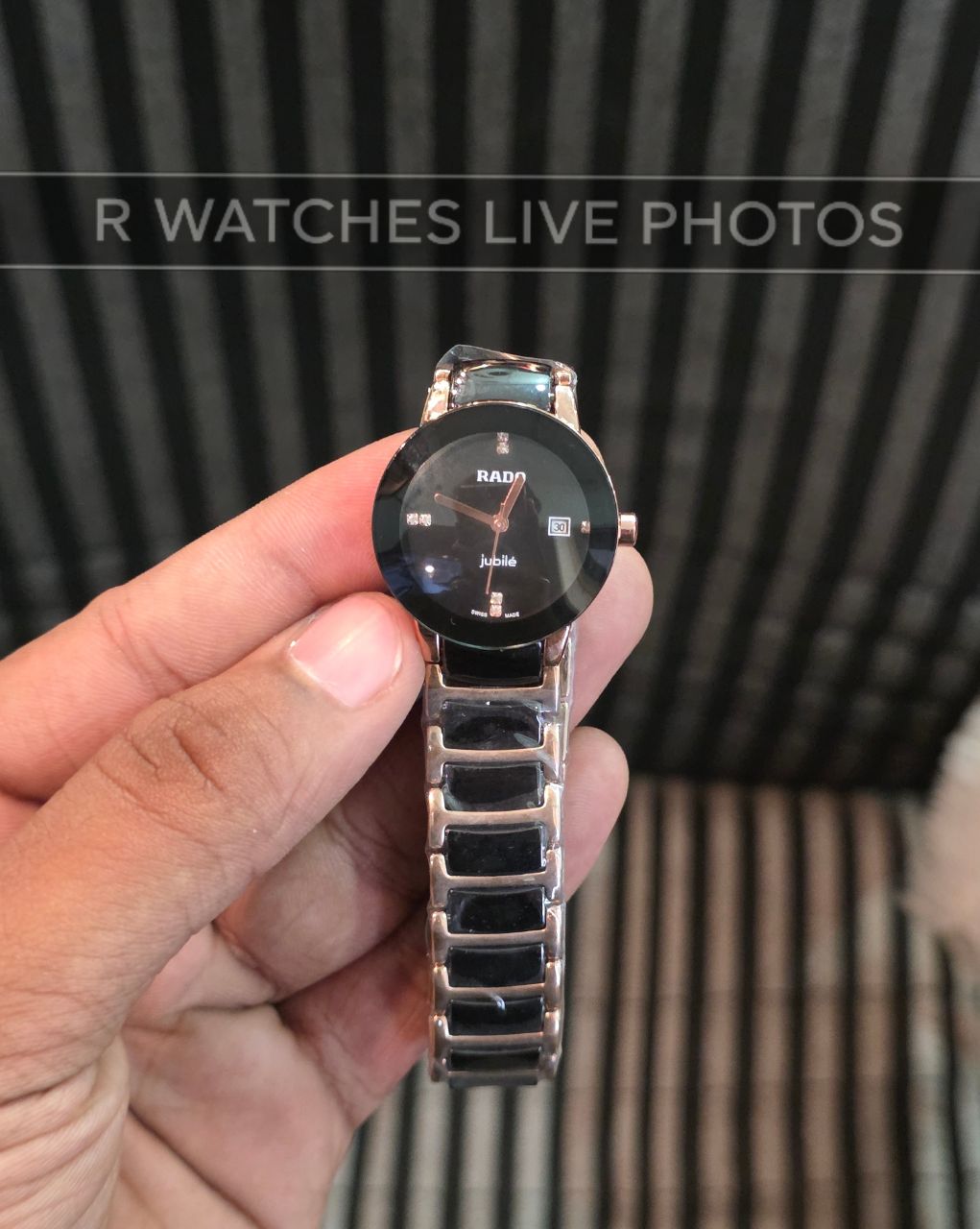 (OS)⭐ Rado Girls Black Rose Gold