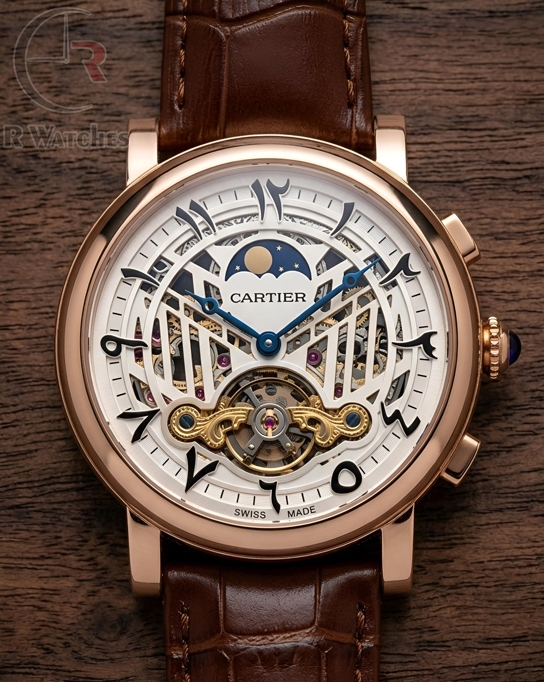 (OS2) Cartier automatic leather arabic
