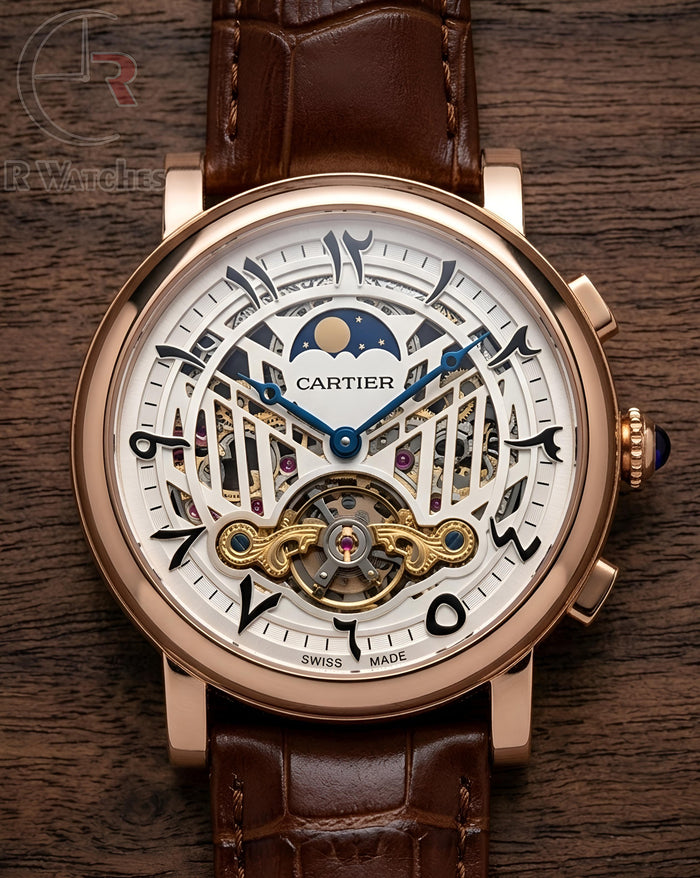(OS2) Cartier automatic leather arabic
