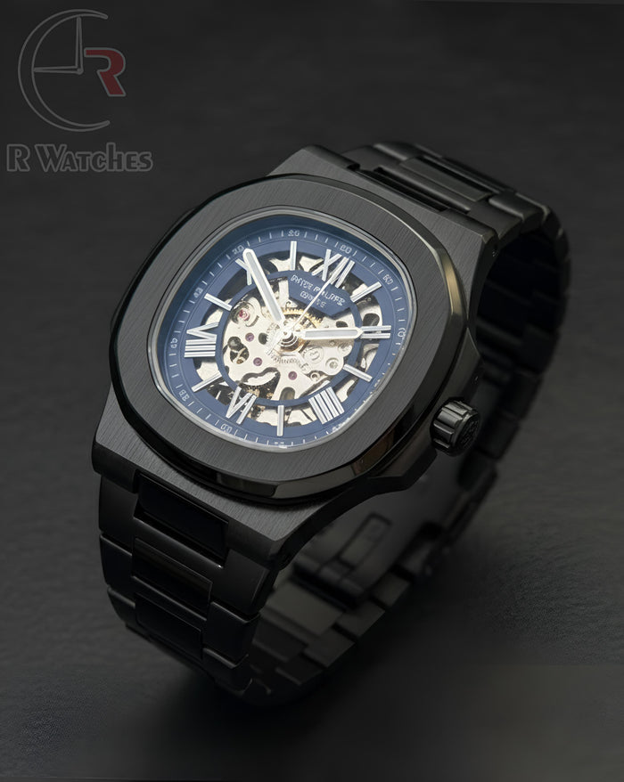 (OS4) Patek philip automatic full black blue