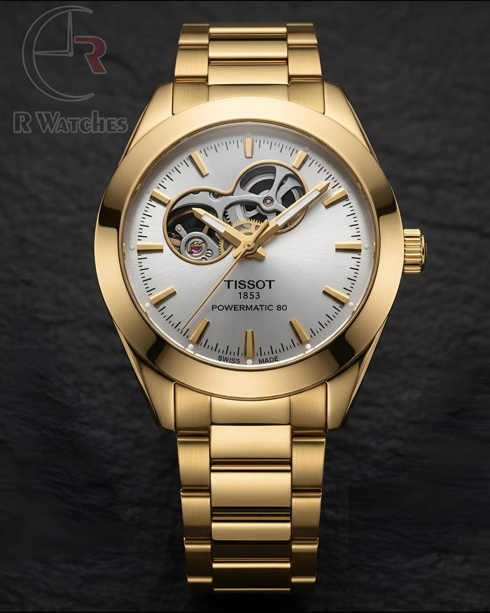 (OS) Tissot Automatic Full Gold White Dial
