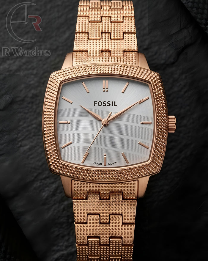 (SS) Fossil Rose Gold White
