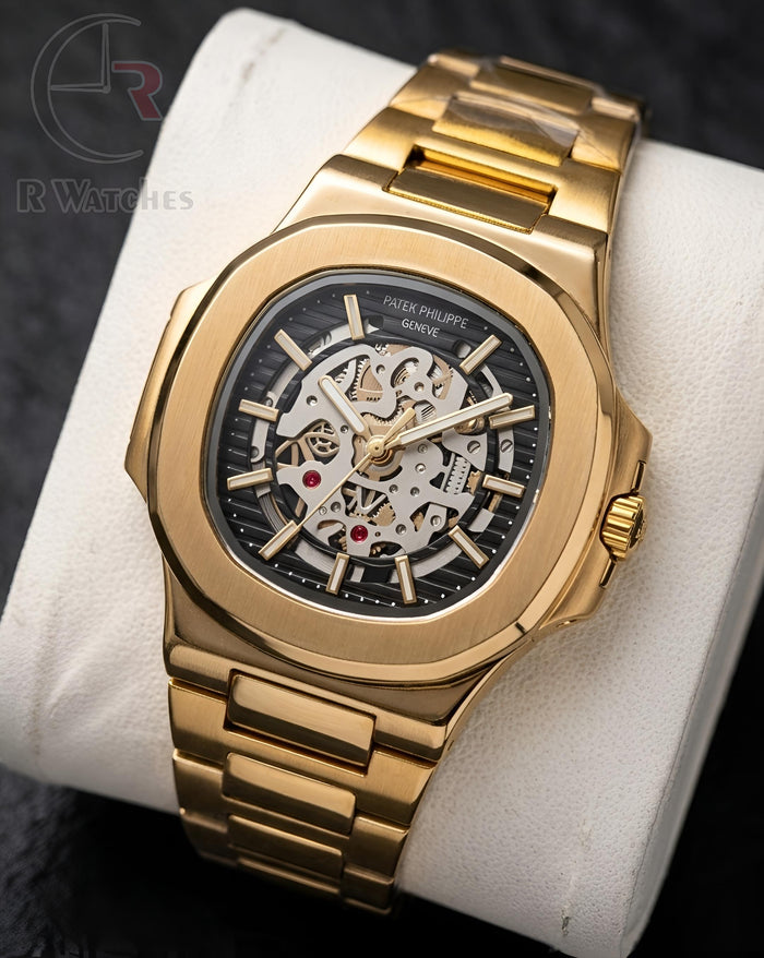 (OS2)⭐ Patek Philippe Machinery Gold Black