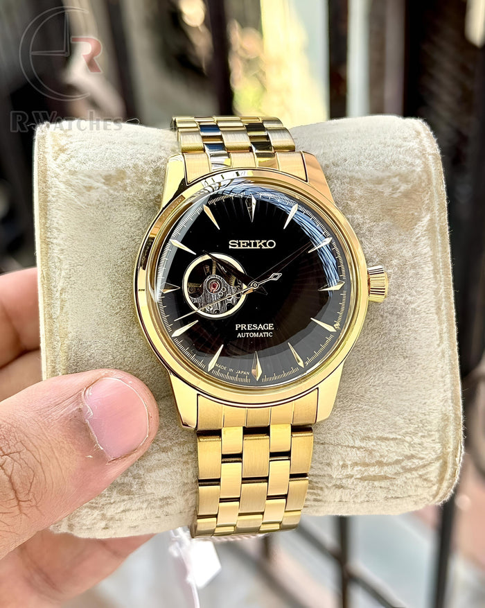 (SS) Seiko automatic gold Black