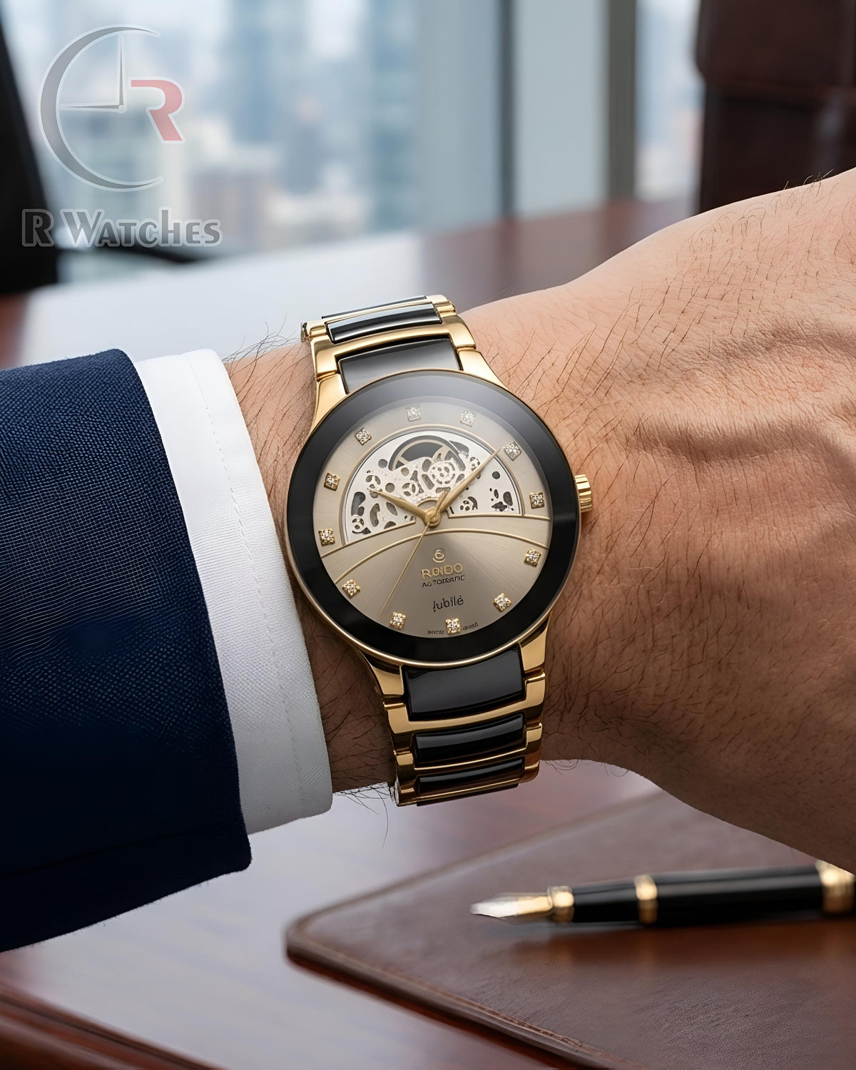 (OS4)⭐ Rado Diamond Machinery Dual Tone Grey Dial
