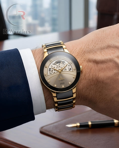 (OS4)⭐ Rado Diamond Machinery Dual Tone Grey Dial