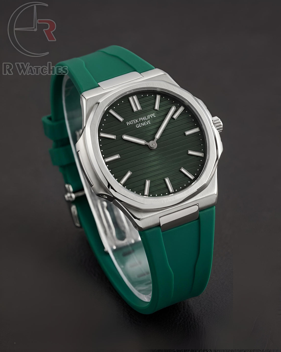 (OS2) Patek Philippe Silicon Silver Green