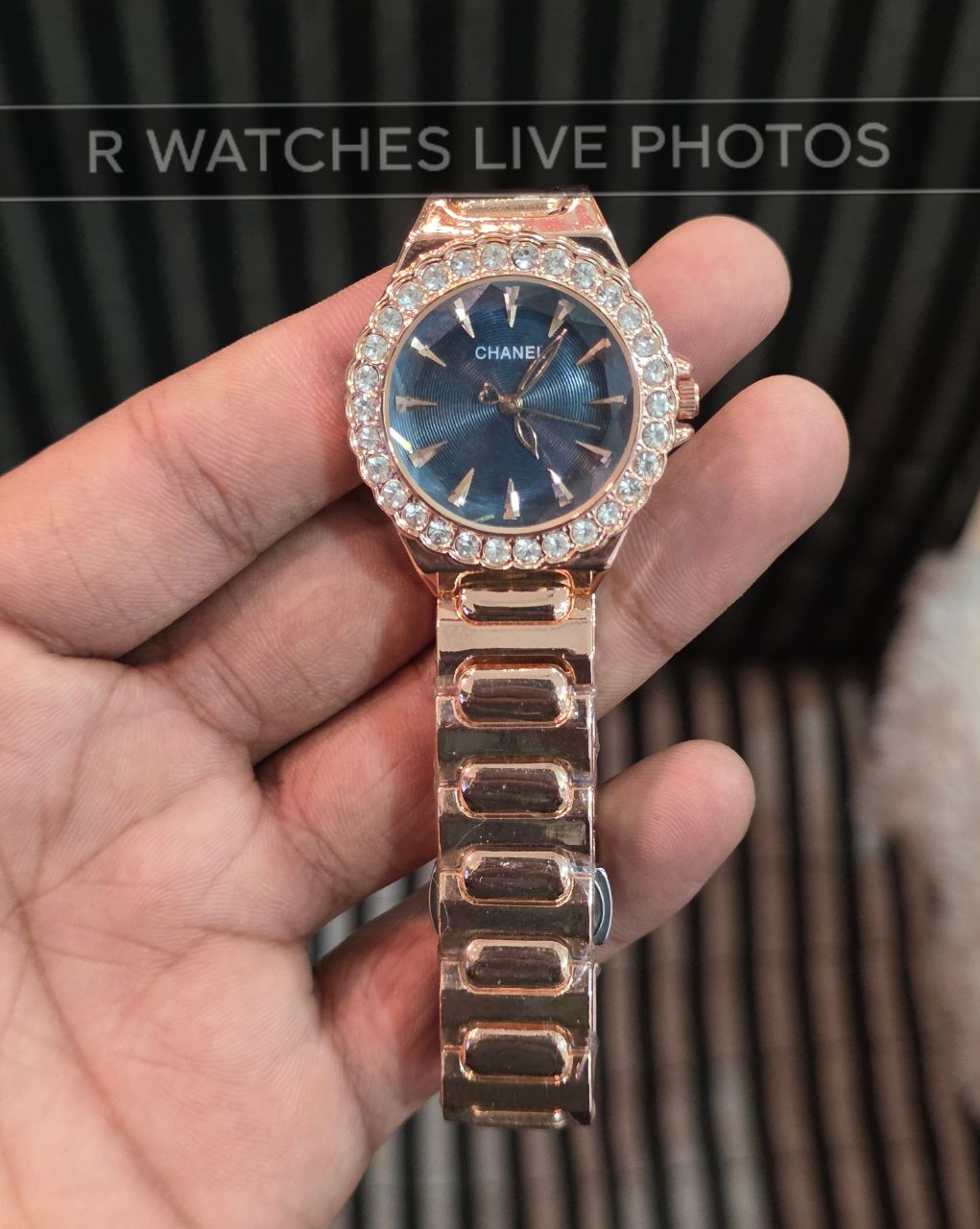 (OS)⭐ Chanel girls rose gold blue dimond