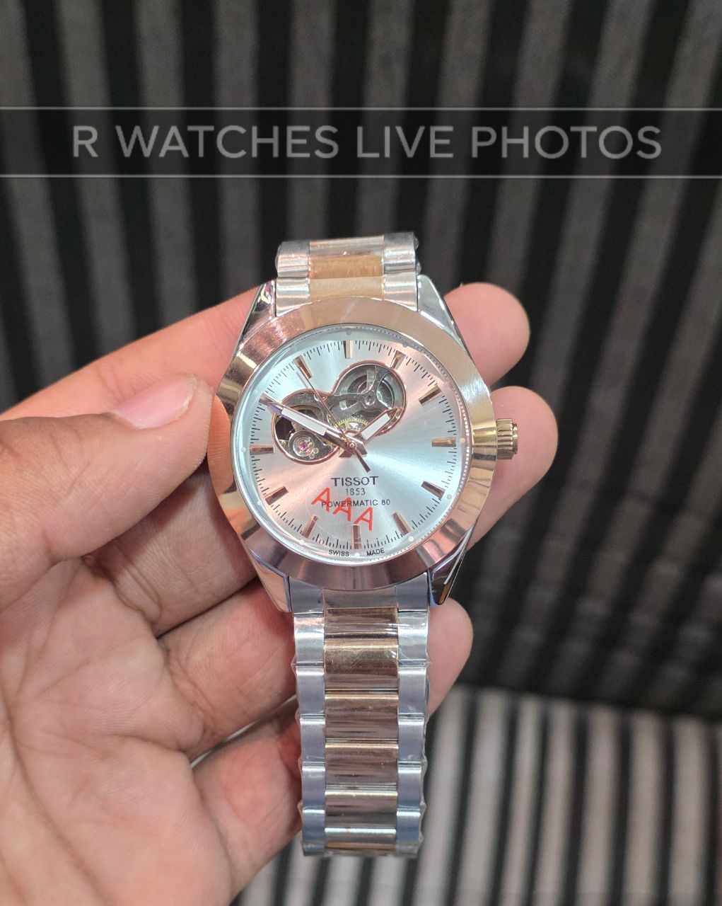 (OS)⭐ Tissot Automatic Rose Gold White Dial