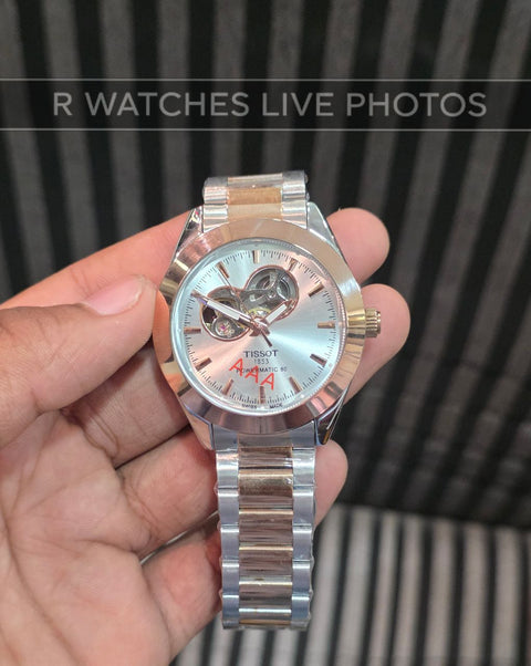 (OS)⭐ Tissot Automatic Rose Gold White Dial