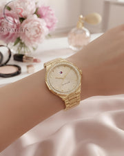 (OS) Tommy Hilfiger Girls Diamond Full Gold