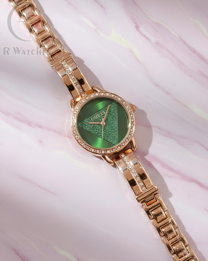 (OS) Guess girls rose gold green