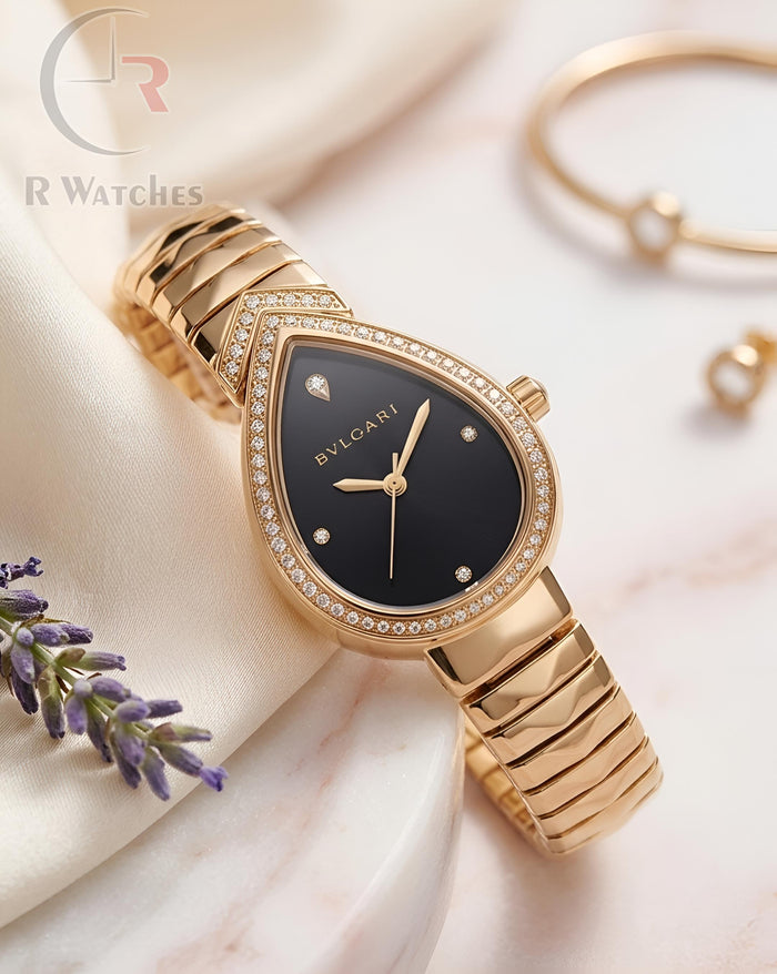 (SS) Bvlgari Girls Gold Black Dial