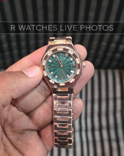 (OS)⭐ Gucci girls rose gold green