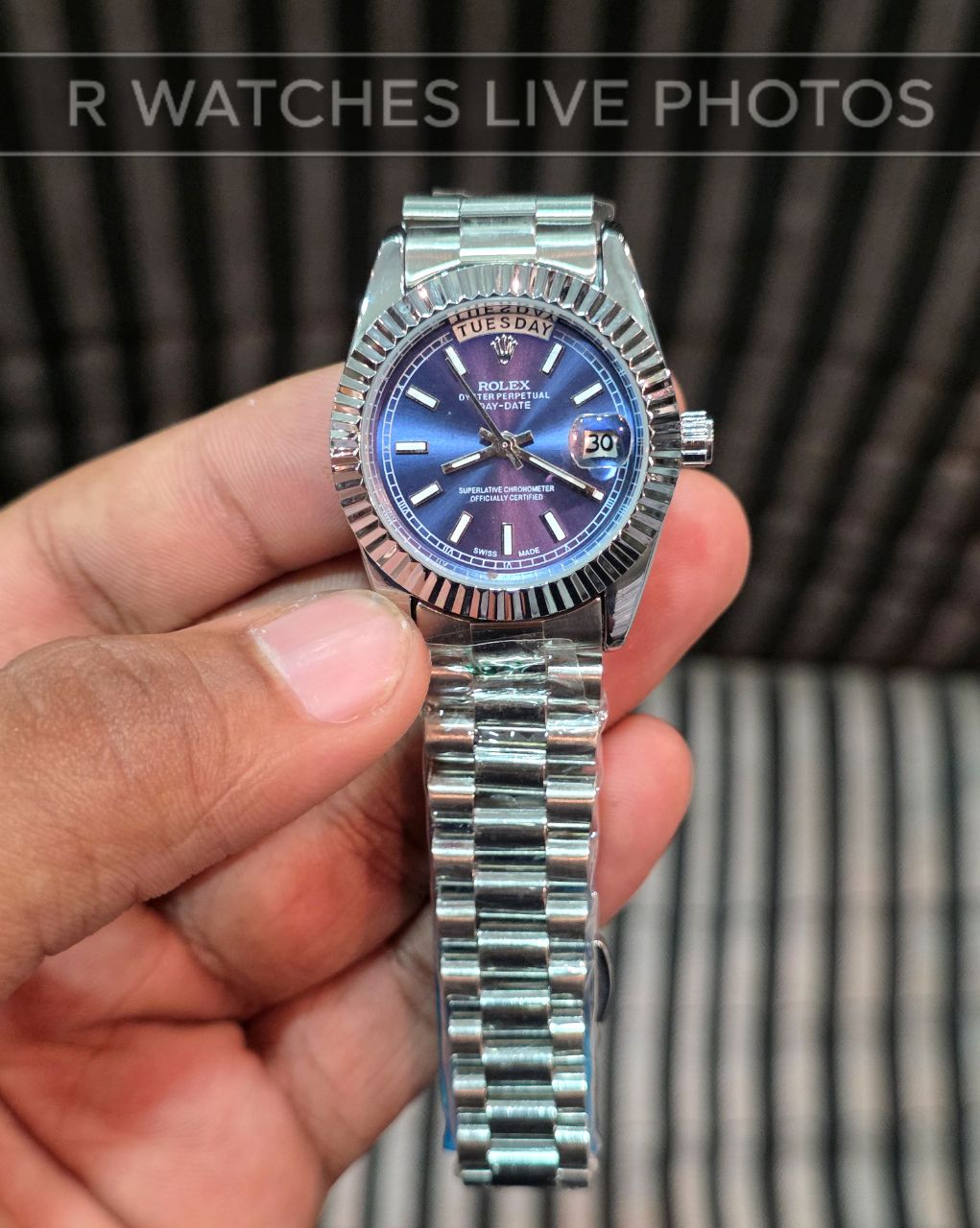 (OS2)⭐ Rolex Girls Silver Blue